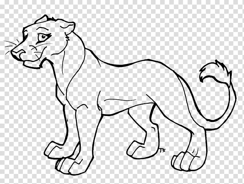Big Ol O Lineart , black lioness drawing transparent background PNG clipart