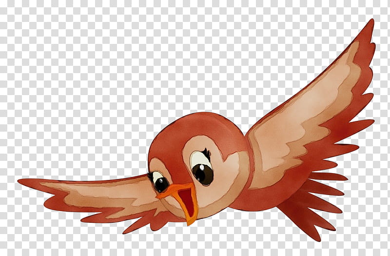 cartoon wing bird animal figure beak, Watercolor, Paint, Wet Ink, Cartoon, Puffin, Sparrow, Tail transparent background PNG clipart