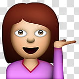 Emojis Editados, girl wearing purple top illustration transparent background PNG clipart