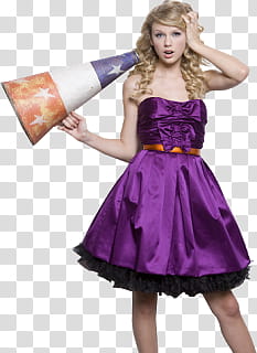 s, Taylor Swift in purple dress transparent background PNG clipart