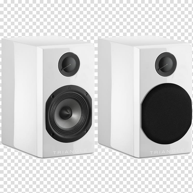 Black Triangle, Computer Speakers, Loudspeaker, Bookshelf Speaker, Sound, SUBWOOFER, White, Studio Monitor transparent background PNG clipart