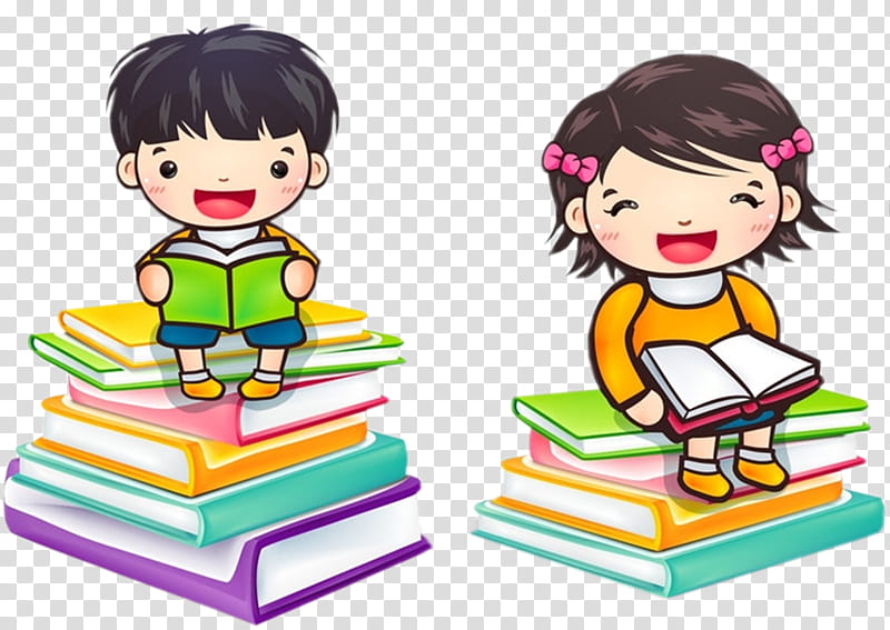 Child Reading Book, BORDERS AND FRAMES, Cartoon, Girl Child, Boy, Play, Line, Toddler transparent background PNG clipart
