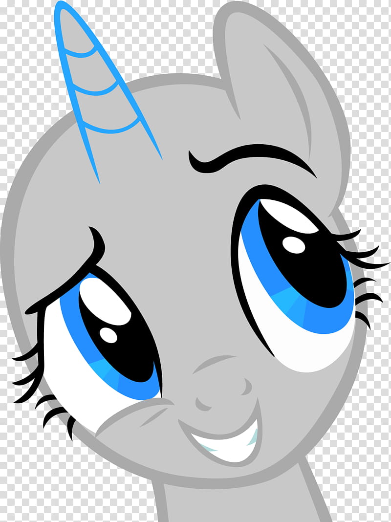 Smiling Pony Base , gray and blue unicorn transparent background PNG clipart