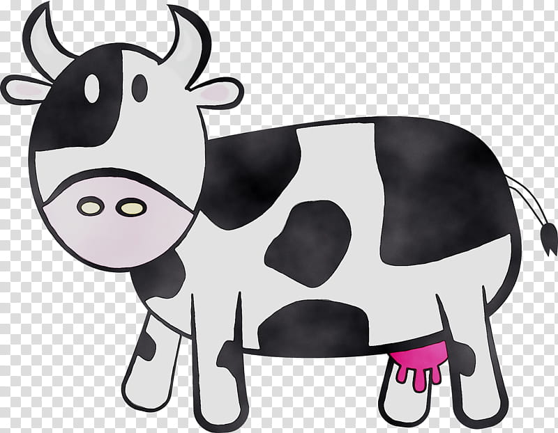 Cow, Calf, English Longhorn, Jersey Cattle, Dairy Cattle, Simmental Cattle, Cartoon, Live transparent background PNG clipart