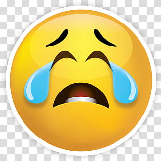 EMOJI STICKER , crying emoji transparent background PNG clipart