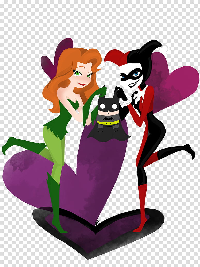 :PC: Harley and Poison Ivy transparent background PNG clipart