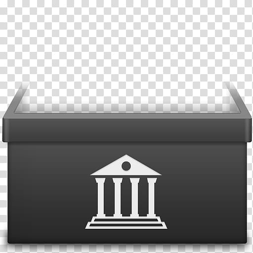 Black Box Icon, Box black Library transparent background PNG clipart