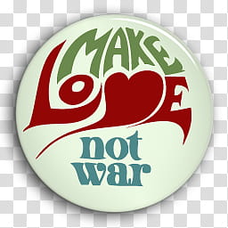Badge Icons SE , Make love not war  transparent background PNG clipart