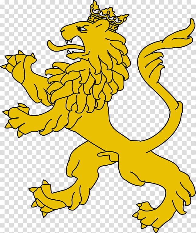 Lion, Heraldry, Lozenge, Crest, Attitude, Yellow, Beak, Line transparent background PNG clipart