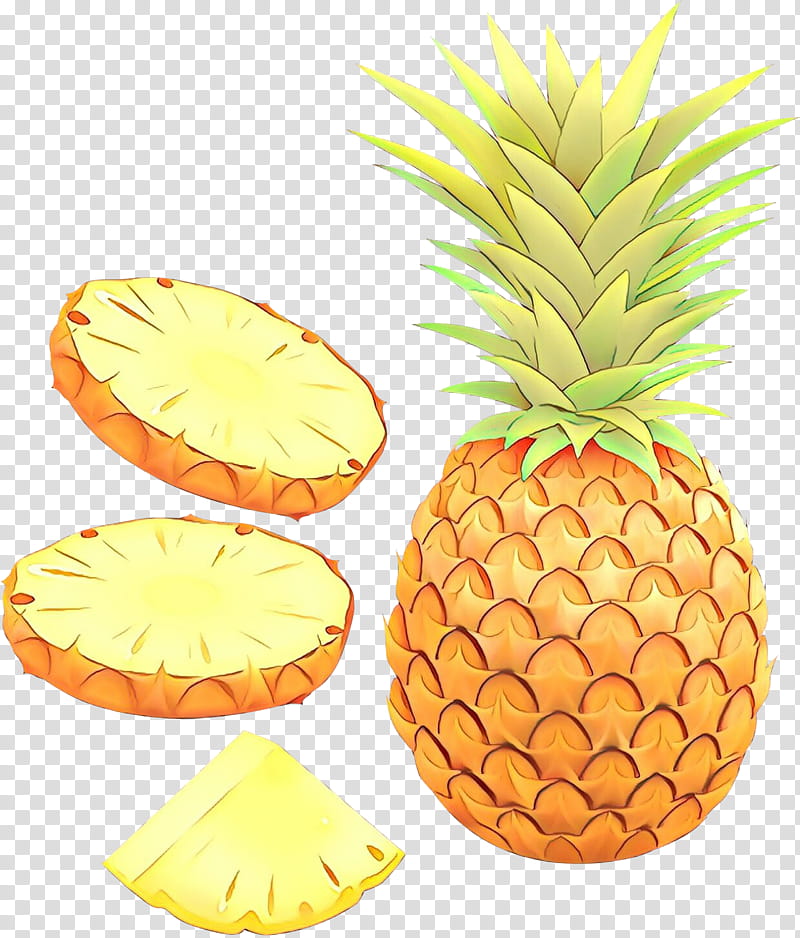 Pineapple, Cartoon, Ananas, Fruit, Yellow, Food, Plant, Orange transparent background PNG clipart