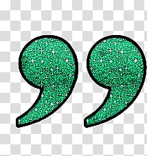 green glittered apostrophe illustration transparent background PNG clipart