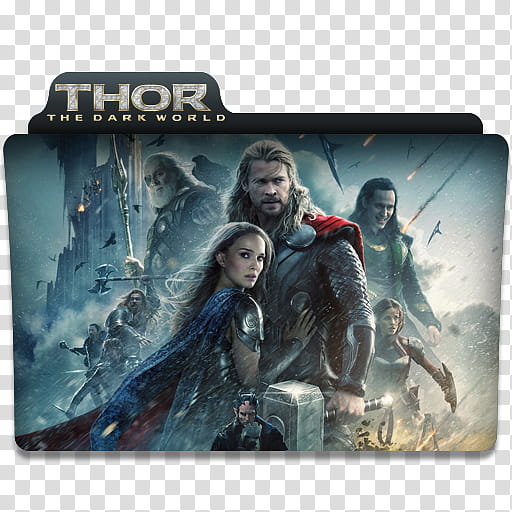 Marvel Universe Movies Folder Icons, Thor The Dark World transparent background PNG clipart