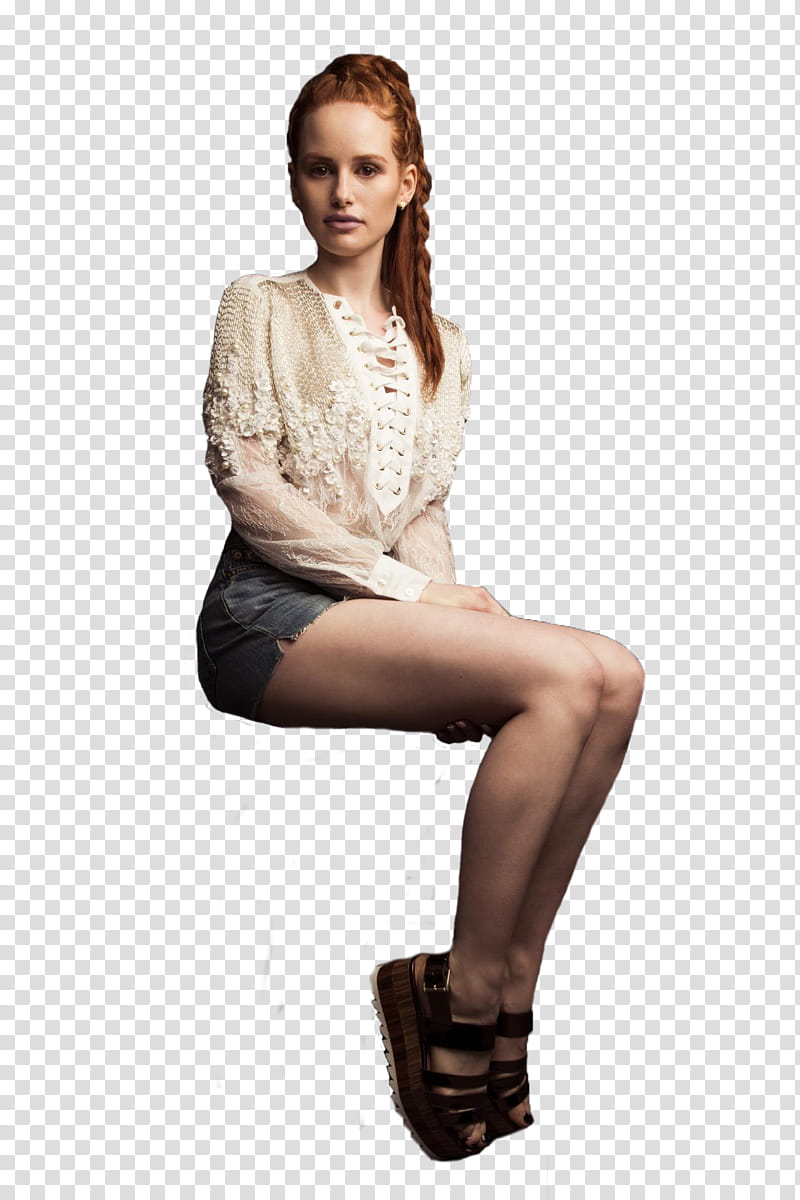 MADELAINE PETSCH, woman wearing wedge sandals transparent background PNG clipart