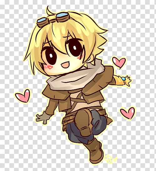 chibi Ezreal, male cartoon character transparent background PNG clipart