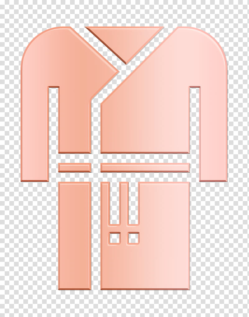 Bathrope icon Clothes icon, Pink, Line, Peach, Material Property, Tshirt, Sleeve transparent background PNG clipart