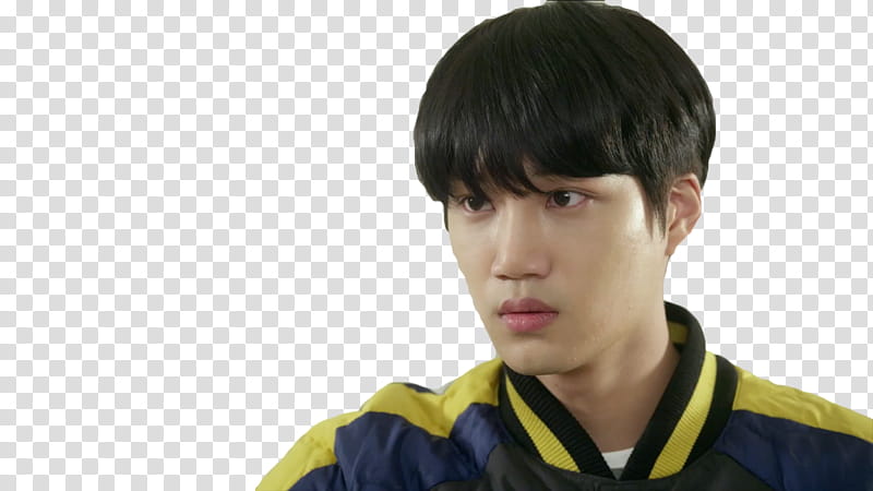 Kai EXO ANDANTE, EXO Kai wearing black and yellow jacket transparent background PNG clipart