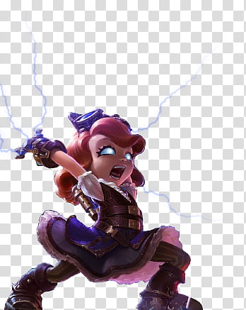 Hextech Annie League of Legends O L, purple and brown animated character transparent background PNG clipart