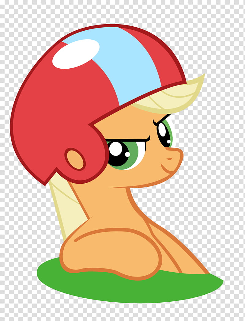 Applejack Football Helmet, My Little Pony character wearing helmet illustration transparent background PNG clipart
