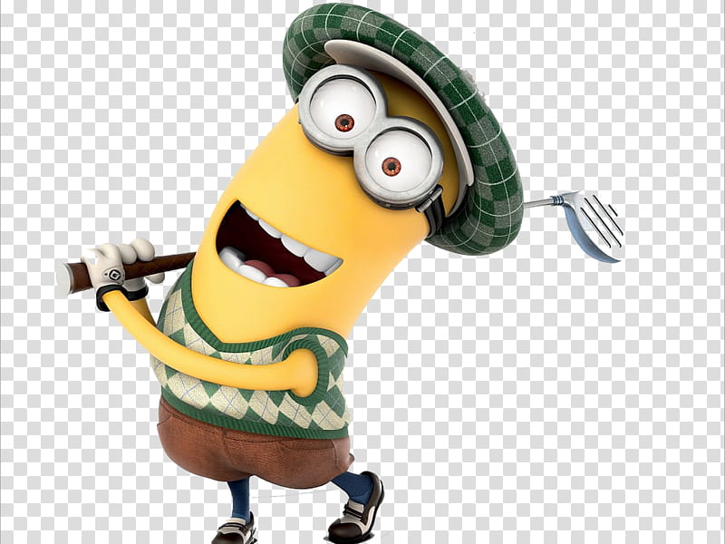 Minion Kevin playing golf graphic transparent background PNG clipart
