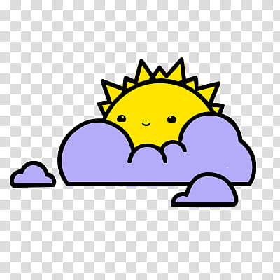 sun and purple cloud art transparent background PNG clipart