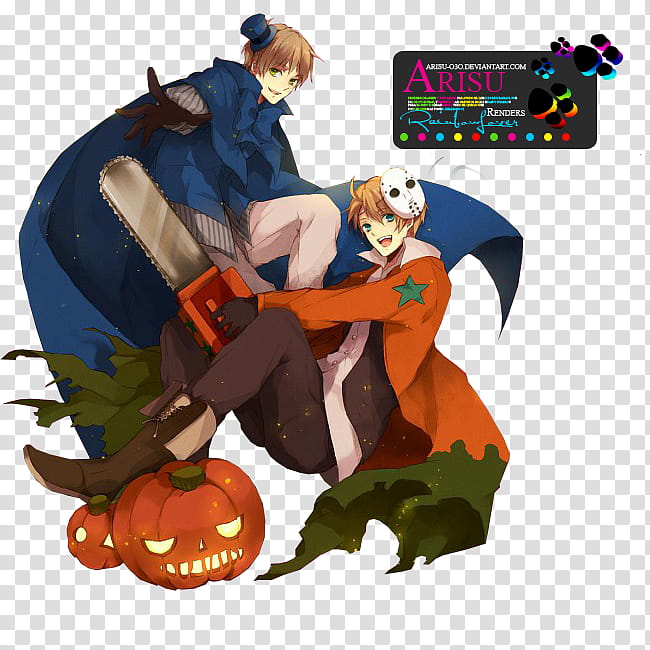 Renders N, Arisu anime Halloween art transparent background PNG clipart