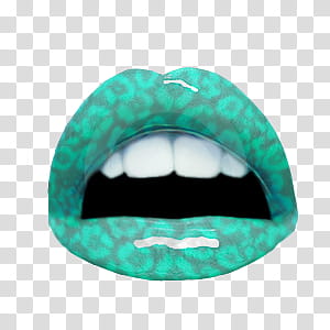 Cool Lips, green floral lips transparent background PNG clipart