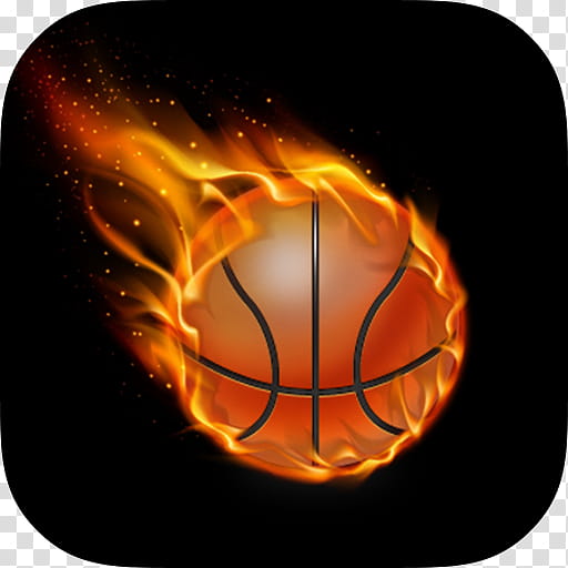 Basketball Fire Burning Sports Icon PNG Images, Sports Clipart