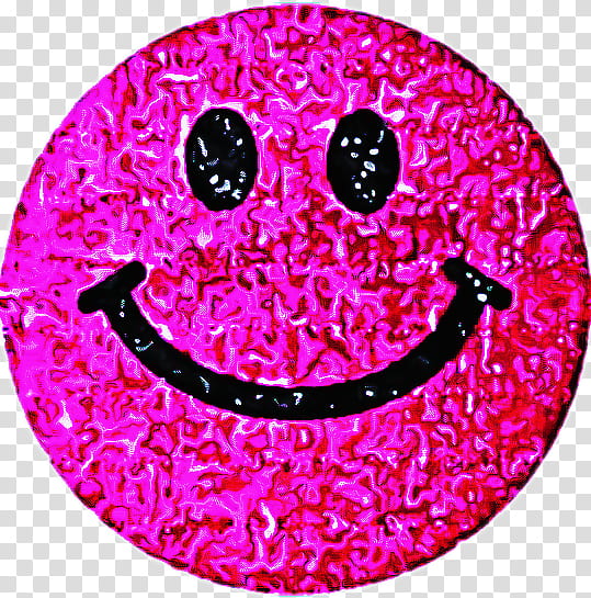 Smiley Face - Pink and Red | Sticker