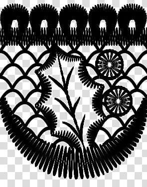 black lace textile illustration transparent background PNG clipart