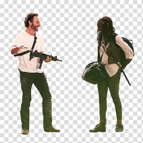 Rick e Michonne transparent background PNG clipart