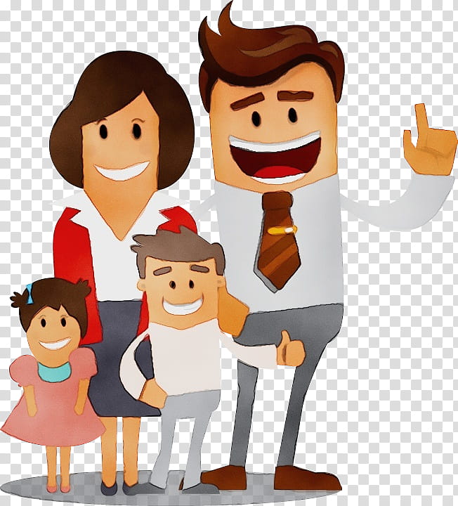 cartoon people gesture family s, Watercolor, Paint, Wet Ink, Cartoon, Family s, Sharing transparent background PNG clipart
