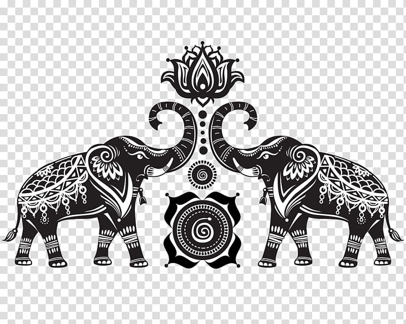 Elephant, Indian Elephant, Drawing, Wildlife, Blackandwhite, African Elephant, Animal Figure transparent background PNG clipart
