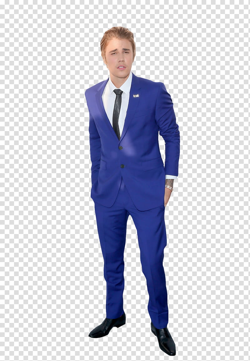Justin Bieber , Justin Bieber in blue -piece suit transparent background PNG clipart