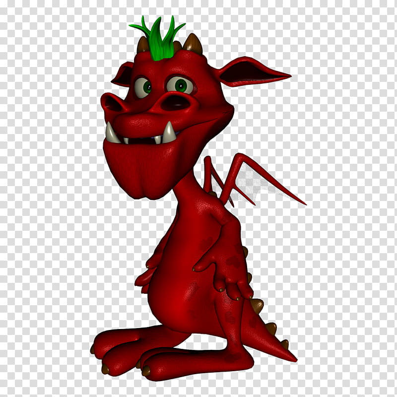 Toon Dragons, red dragon transparent background PNG clipart