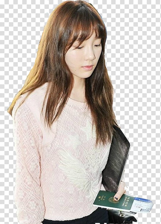 Taeyeon Heading to Singapore transparent background PNG clipart