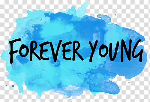 black forever young text transparent background PNG clipart