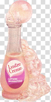Vintage, Lustre Creme lotion shampoo bottle on blue background transparent background PNG clipart