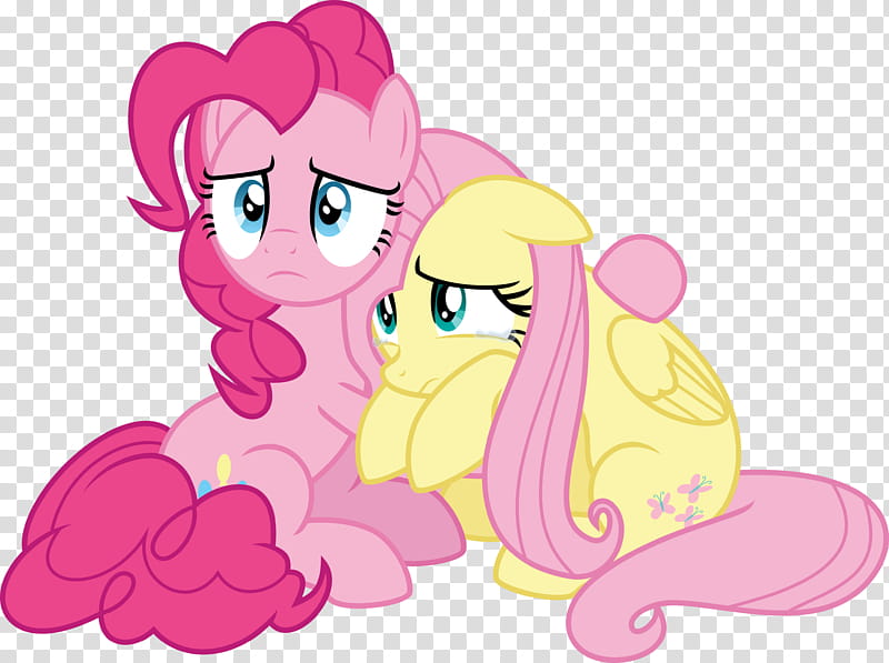 S E The Mean  You re So Mean, pink pony hugging beige pony illustration transparent background PNG clipart