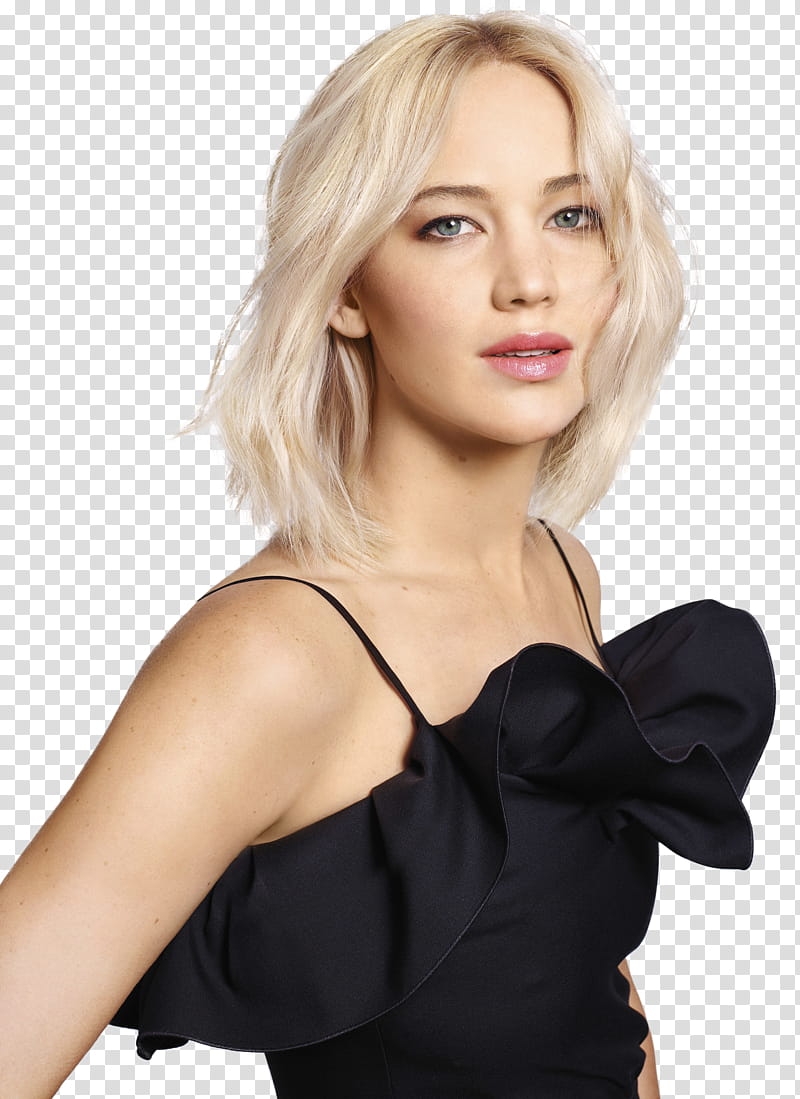 Jennifer Lawrence, women's black spaghetti strap dress transparent background PNG clipart