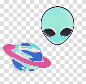 Space Out S, teal alien transparent background PNG clipart