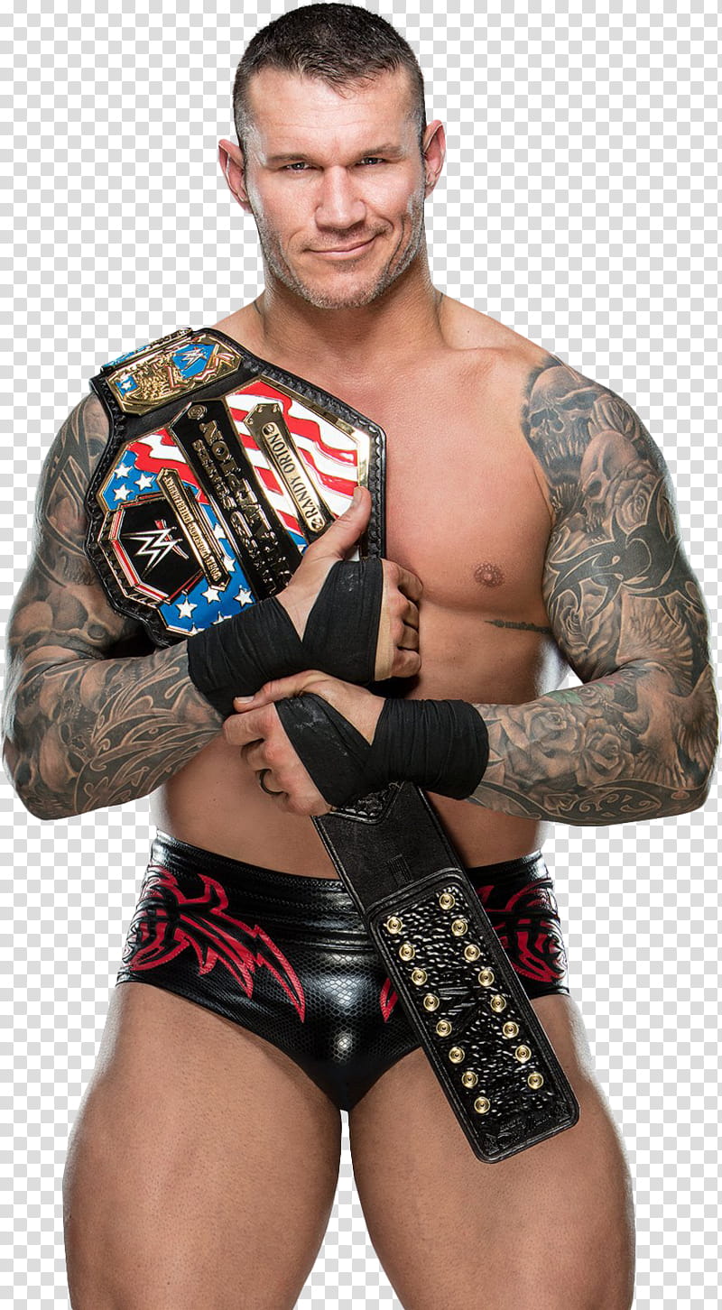 Randy Orton united states champion render transparent background PNG clipart