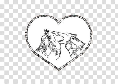 various VIII, two wolves sketch transparent background PNG clipart