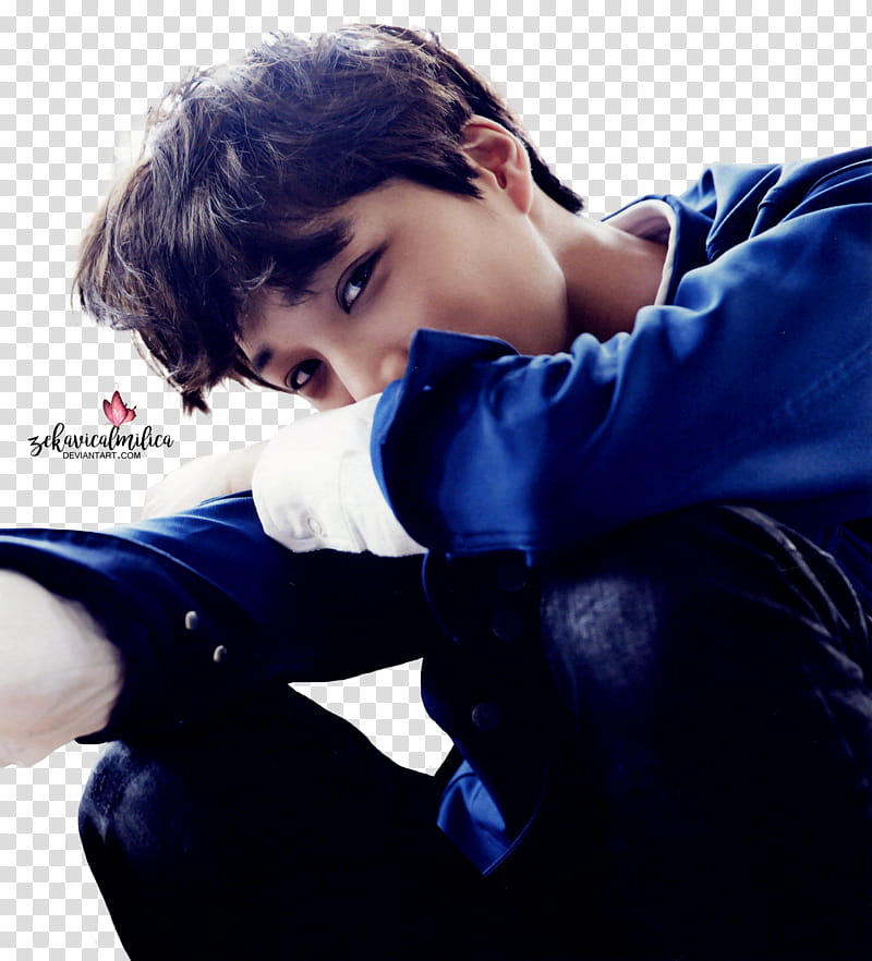 EXO Kai  Season Greetings, man in blue long-sleeved top transparent background PNG clipart