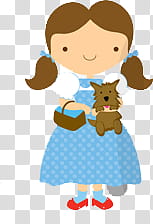 Super halloween parte , girl holding dog transparent background PNG clipart