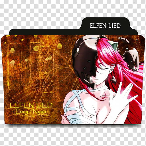 Elfen Lied Anime Manga, Anime, purple, face, black Hair png