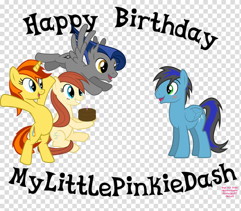 Happy rd Birthday, PinkieDash!, unicorn characters transparent background PNG clipart