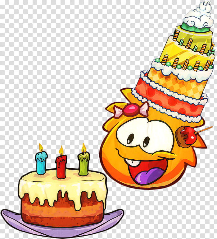 Cartoon Birthday Cake, Birthday
, Club Penguin, Houston Astros, Puffle, Party Hat, Cake Decorating, Icing transparent background PNG clipart