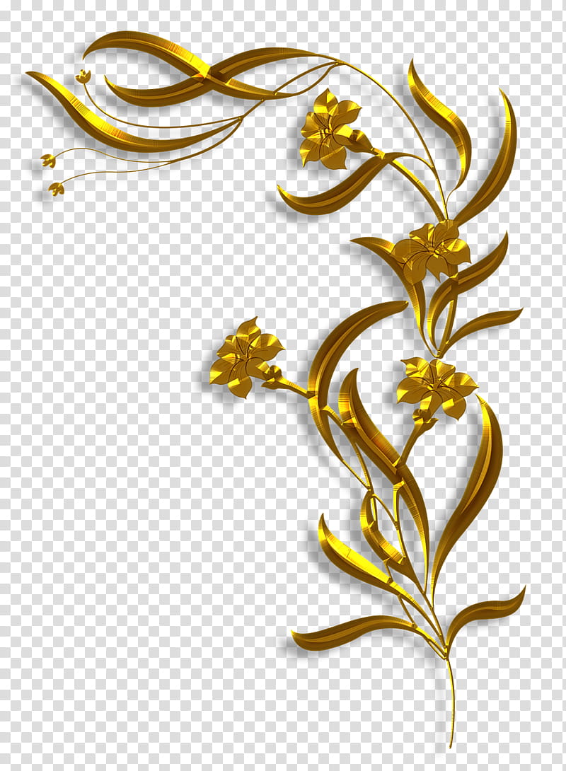 Flower Borders, BORDERS AND FRAMES, Floral Design, Silhouette, Black, Drawing, Motif, Yellow transparent background PNG clipart