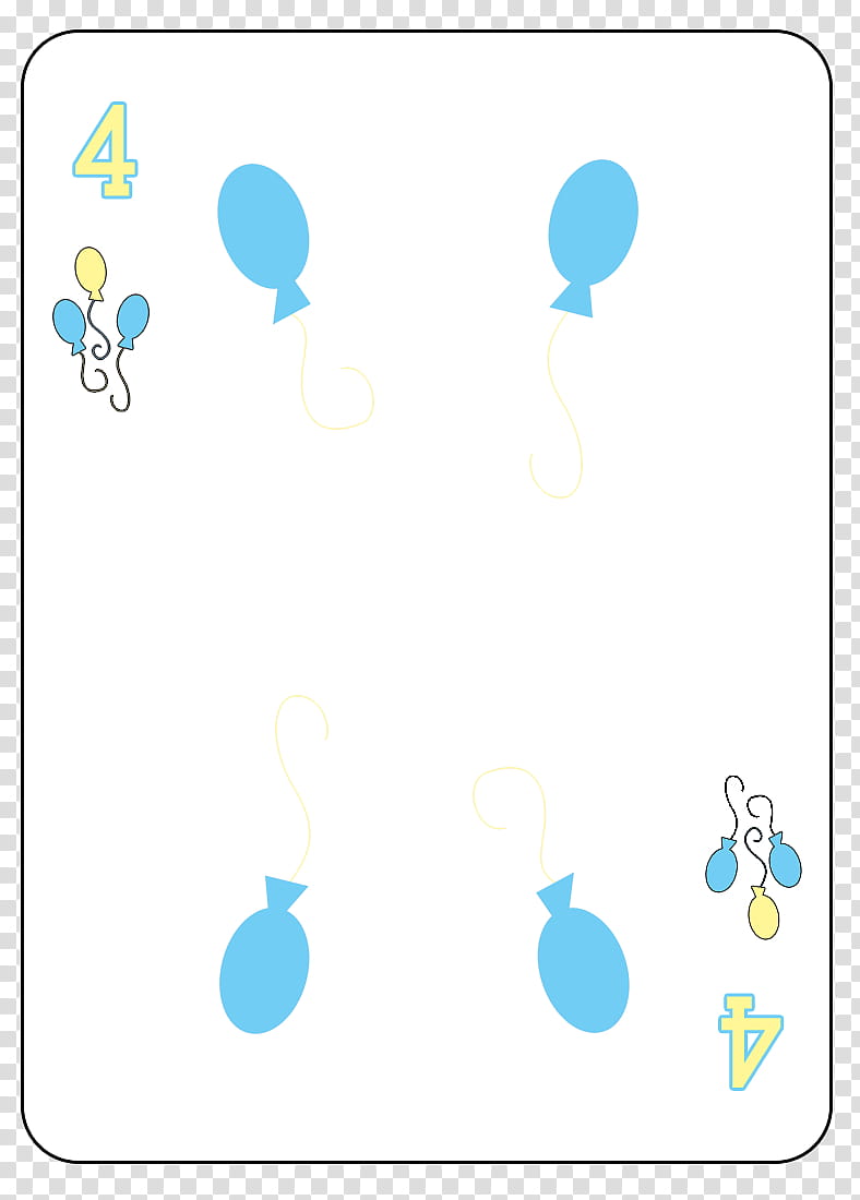 MLP FiM Playing Card Deck, blue and white  balloon card transparent background PNG clipart