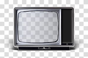 Lunatic for Covergloobus, CRT TV displaying gray screen transparent background PNG clipart